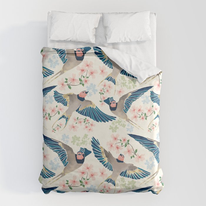 Swallows New Beginning II Duvet Cover Gallery Image 6