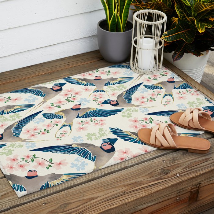 Swallows New Beginning II Outdoor Rug Gallery Image 2