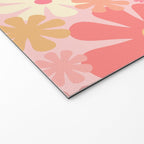 Blush Pink 60s 70s Vintage Flower Power Floral Pattern Welcome Mat Gallery Image 2