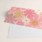 Blush Pink 60s 70s Vintage Flower Power Floral Pattern Wrapping Paper Gallery Image 2