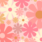 Blush Pink 60s 70s Vintage Flower Power Floral Pattern Coffee Mug Gallery Image 2
