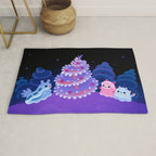 Merry christmas tree worm Rug Gallery Image 1