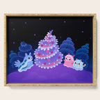 Merry christmas tree worm Serving Tray Gallery Image 1