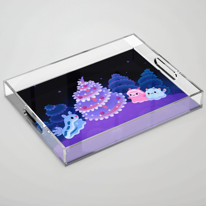 Merry christmas tree worm Acrylic Tray Gallery Image 1