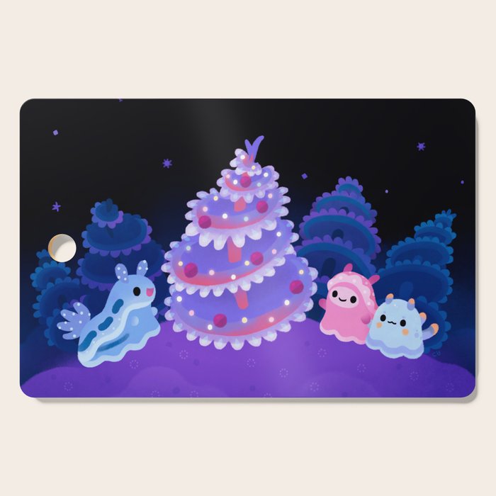 Merry christmas tree worm Cutting Board Gallery Image 1
