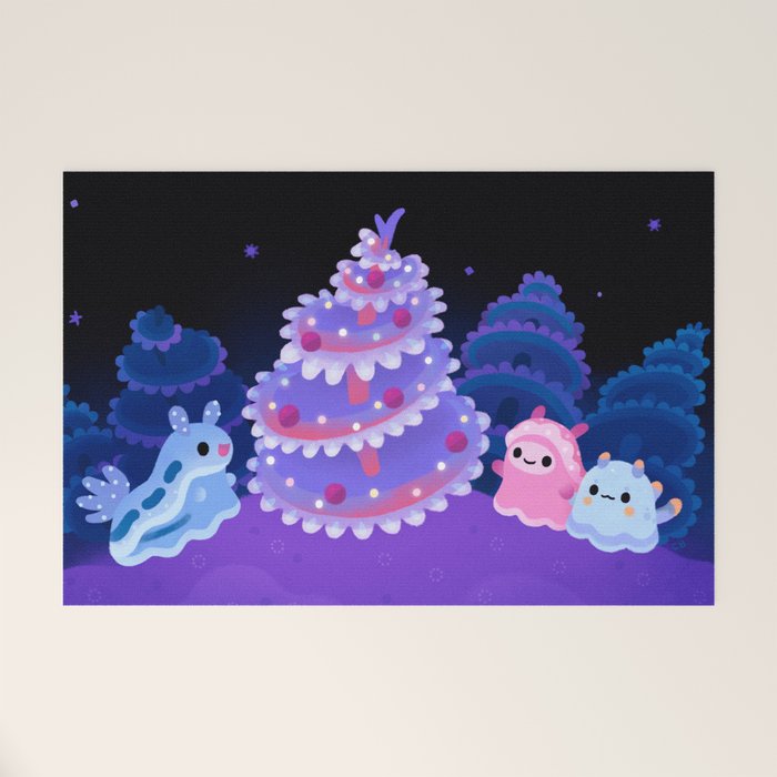Merry christmas tree worm Welcome Mat Gallery Image 1