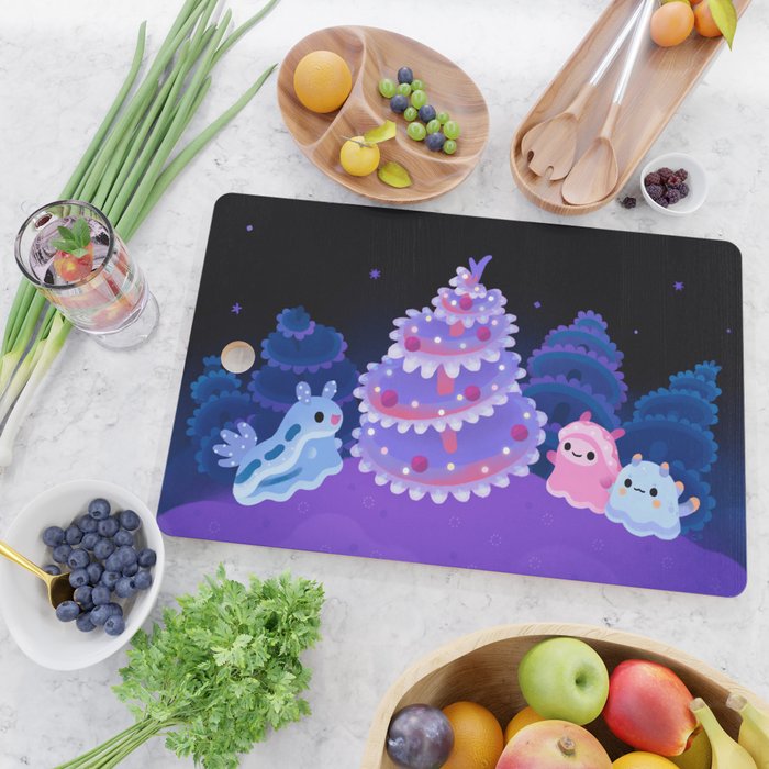 Merry christmas tree worm Cutting Board Gallery Image 2