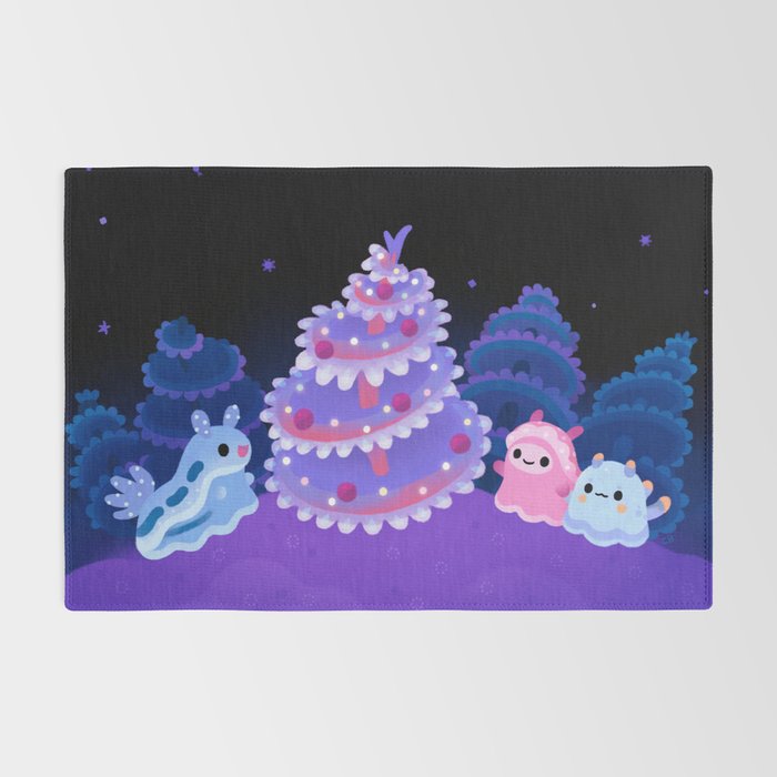 Merry christmas tree worm Rug Gallery Image 2