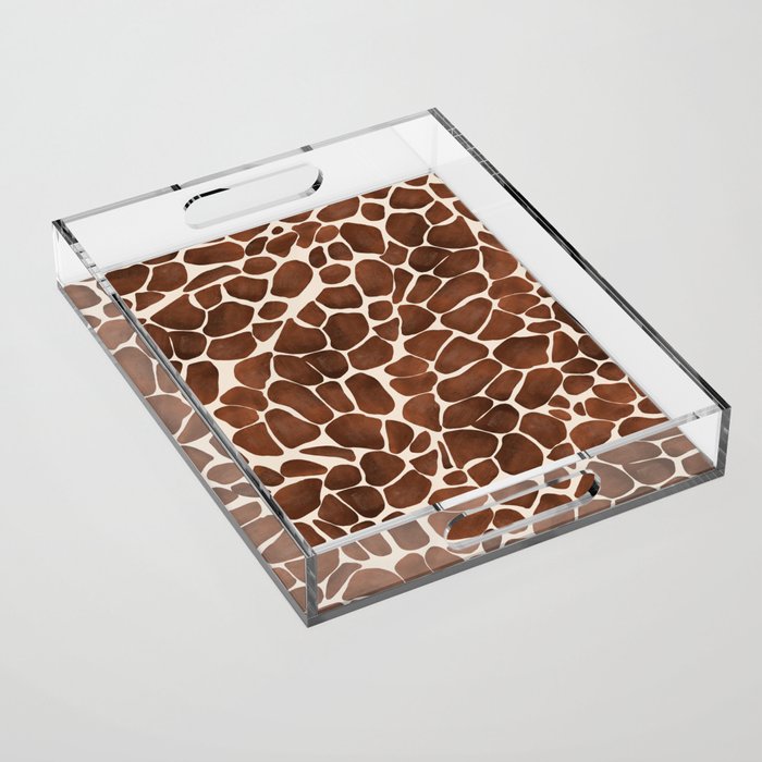 Modern giraffe print Acrylic Tray Gallery Image 1