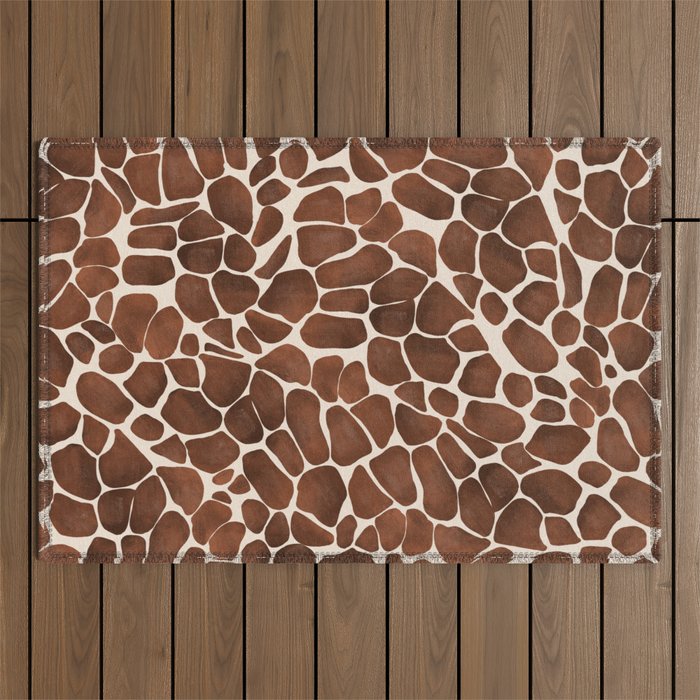 Modern giraffe print Outdoor Rug Gallery Image 1