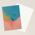 Moon Light On Rainbow Pastel | Night Sky Texture Design Stationery Card Gallery Image 2