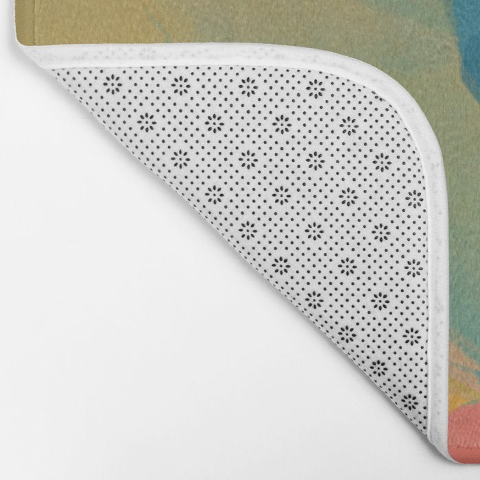Moon Light On Rainbow Pastel | Night Sky Texture Design Bath Mat Gallery Image 2