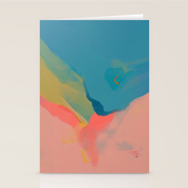 Moon Light On Rainbow Pastel | Night Sky Texture Design Stationery Card Gallery Image 2