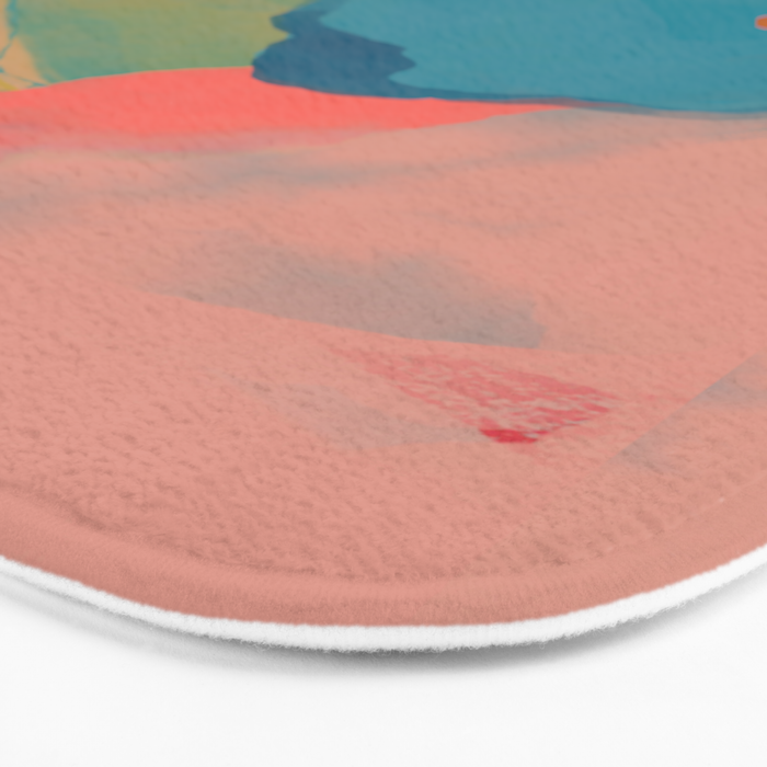 Moon Light On Rainbow Pastel | Night Sky Texture Design Bath Mat Gallery Image 3
