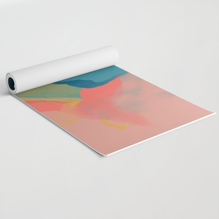 Moon Light On Rainbow Pastel | Night Sky Texture Design Yoga Mat Gallery Image 2