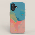 Moon Light On Rainbow Pastel | Night Sky Texture Design iPhone Case Gallery Image 1