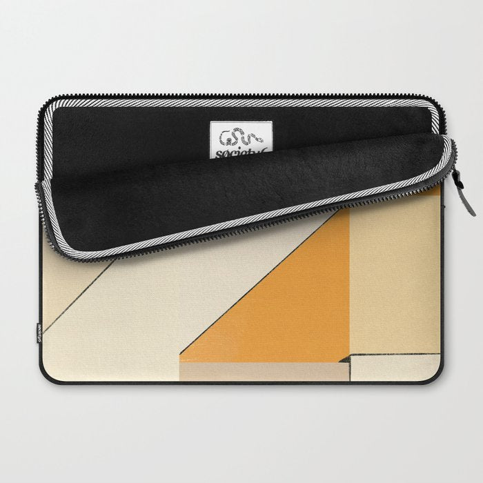 Geometric yellow and black arrangement Laptop Sleeve Gallery Image 2