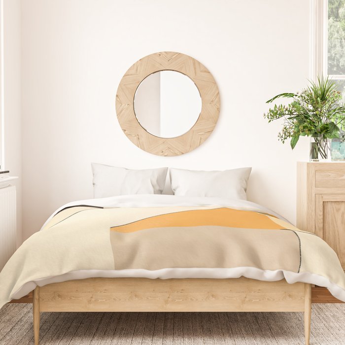 Geometric yellow and black arrangement Duvet Cover Gallery Image 3