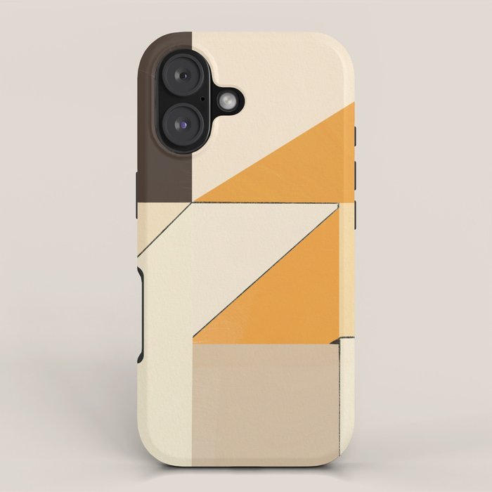 Geometric yellow and black arrangement iPhone Case Gallery Image 1