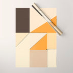 Geometric yellow and black arrangement Wrapping Paper Gallery Image 1