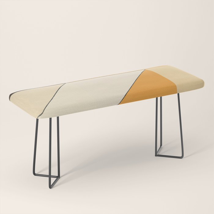 Geometric yellow and black arrangement Bench Gallery Image 1