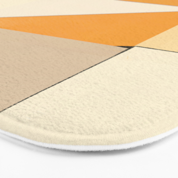 Geometric yellow and black arrangement Bath Mat Gallery Image 3