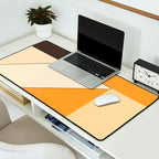 Geometric yellow and black arrangement Desk Mat Gallery Image 2