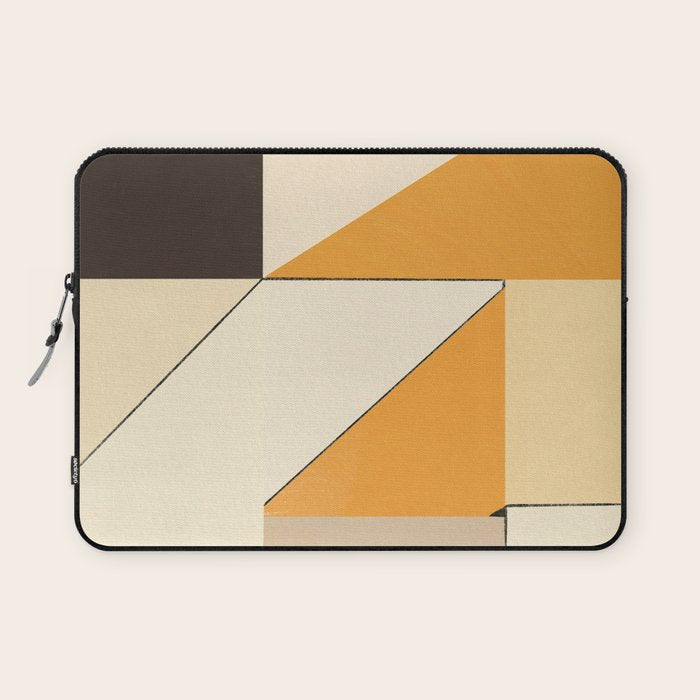 Geometric yellow and black arrangement Laptop Sleeve Gallery Image 1