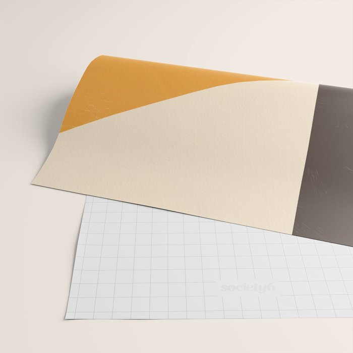 Geometric yellow and black arrangement Wrapping Paper Gallery Image 2
