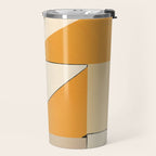 Geometric yellow and black arrangement Travel Mug Gallery Image 2