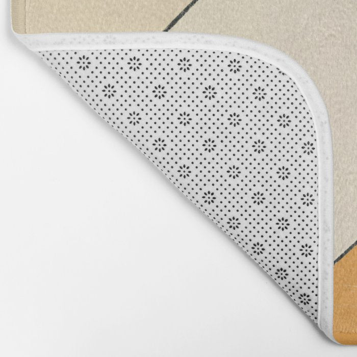 Geometric yellow and black arrangement Bath Mat Gallery Image 2