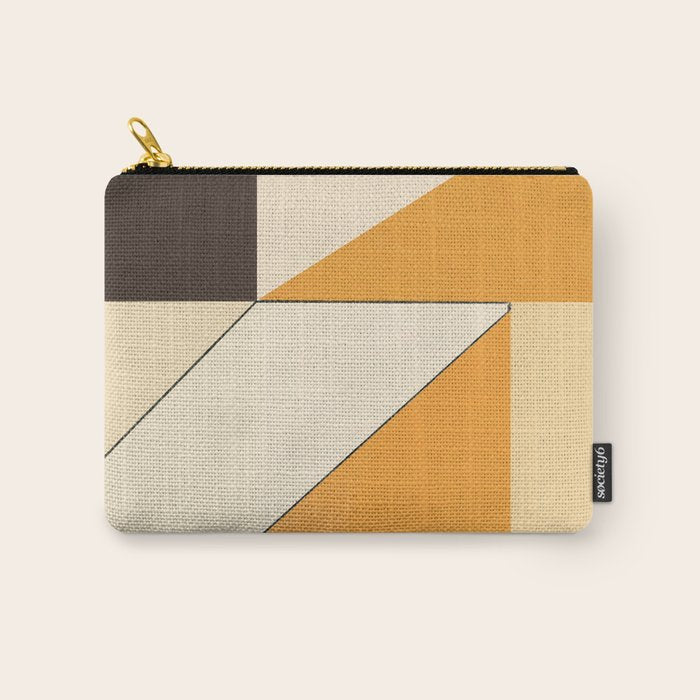 Geometric yellow and black arrangement Carry All Pouch Gallery Image 1