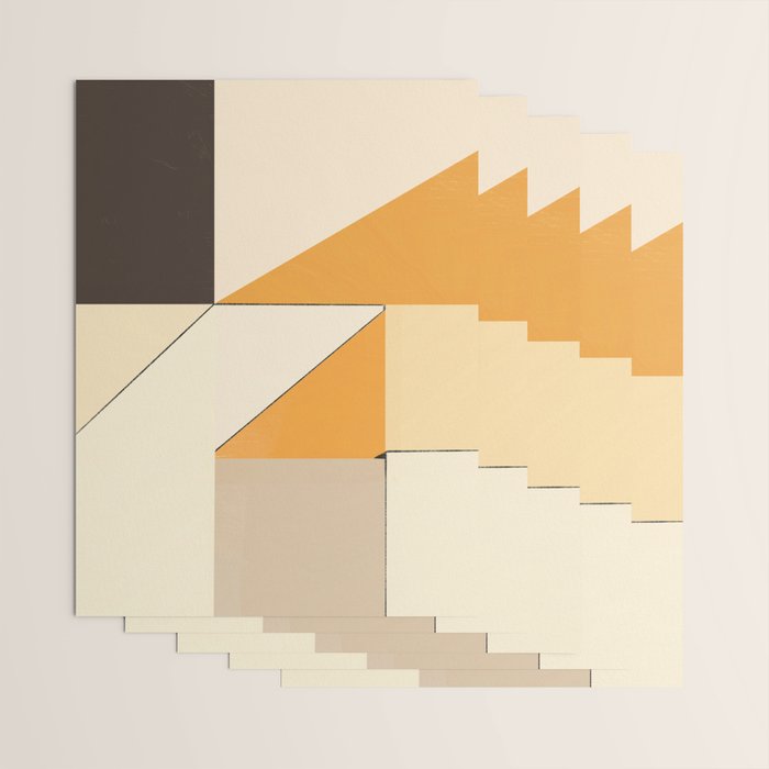 Geometric yellow and black arrangement Wrapping Paper Gallery Image 3