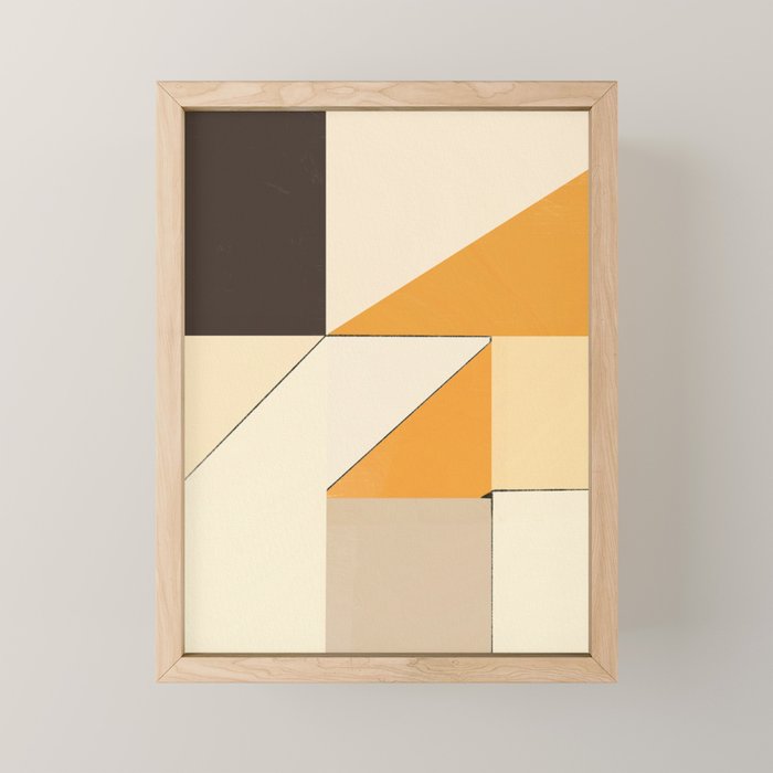 Geometric yellow and black arrangement Mini Art Print Gallery Image 1