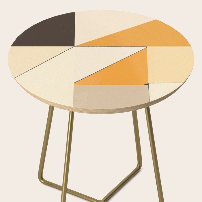 Geometric yellow and black arrangement Side Table Gallery Image 2