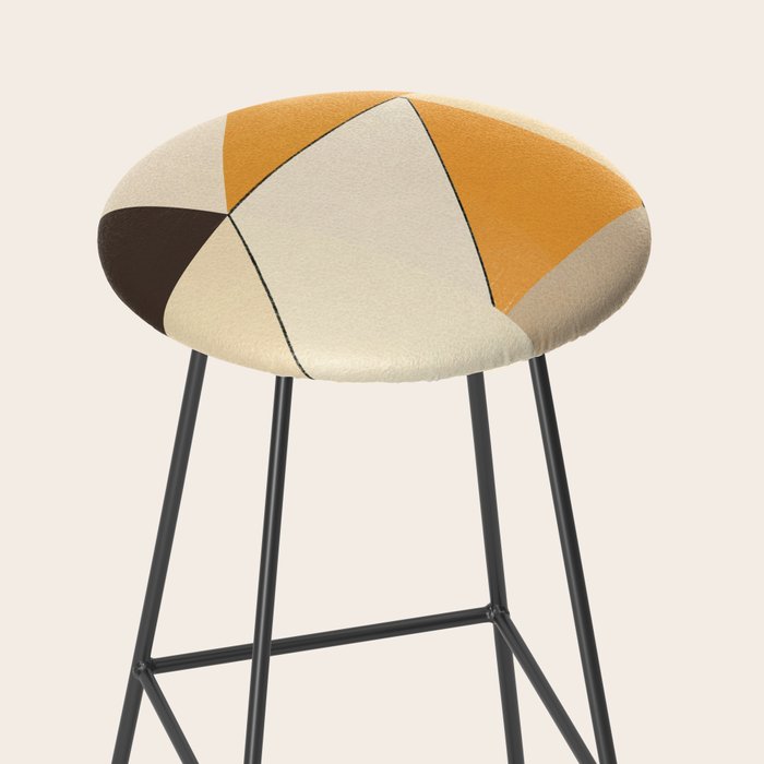 Geometric yellow and black arrangement Stool Gallery Image 2