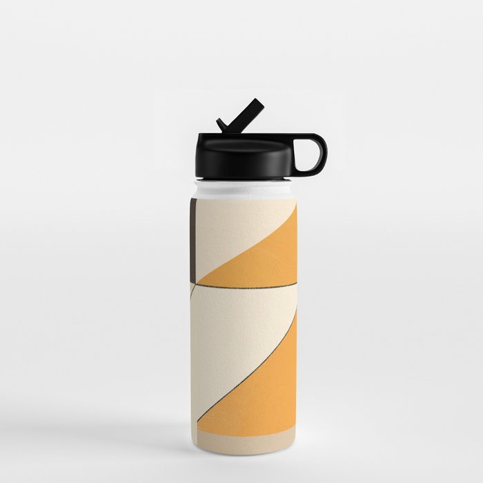 Geometric yellow and black arrangement Water Bottle Gallery Image 1