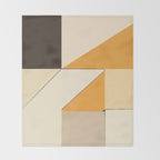 Geometric yellow and black arrangement Throw Blanket Gallery Image 2