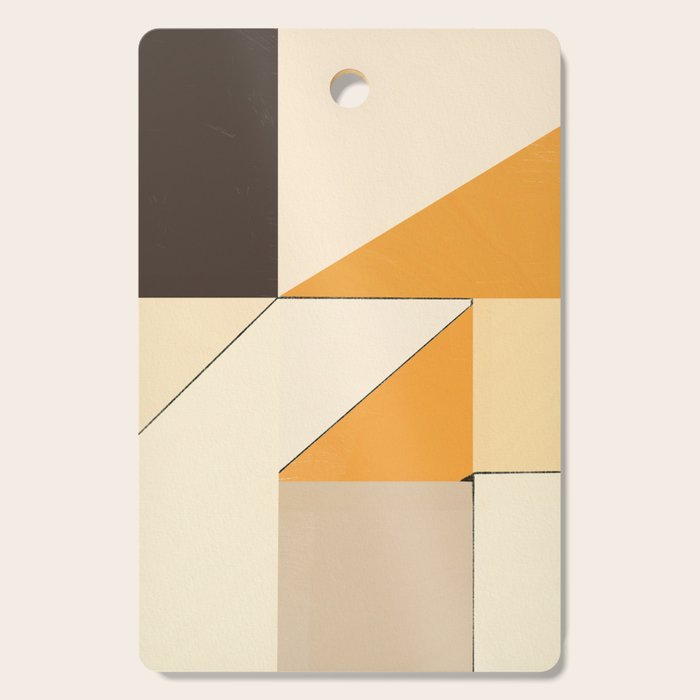 Geometric yellow and black arrangement Cutting Board Gallery Image 1