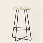 Mid Century Metallic Geometric Pattern Stool Gallery Image 1