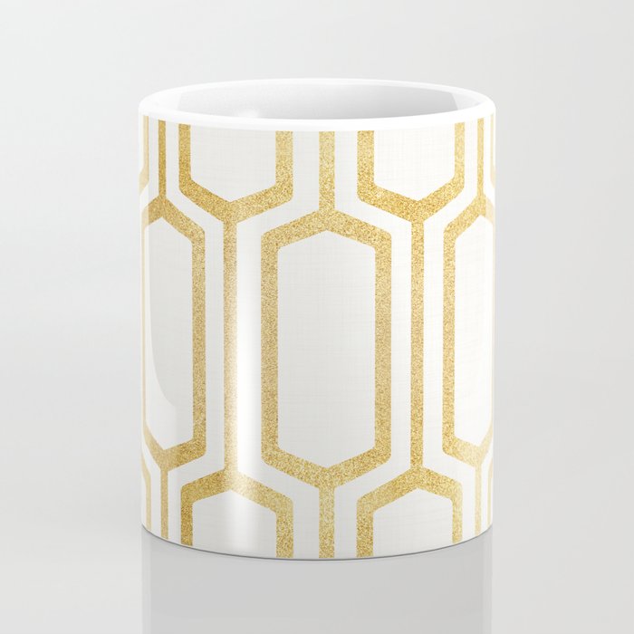 Mid Century Metallic Geometric Pattern Coffee Mug Gallery Image 4