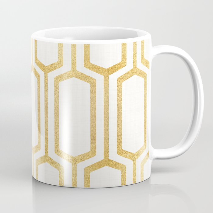Mid Century Metallic Geometric Pattern Coffee Mug Gallery Image 1