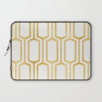 Mid Century Metallic Geometric Pattern Laptop Sleeve Gallery Image 1