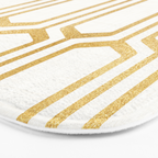 Mid Century Metallic Geometric Pattern Bath Mat Gallery Image 3