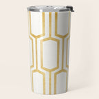 Mid Century Metallic Geometric Pattern Travel Mug Gallery Image 2