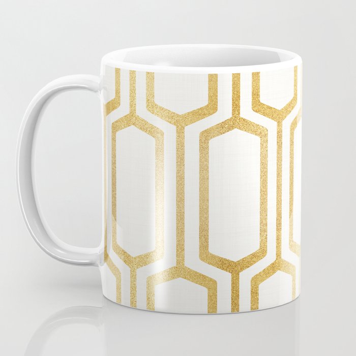 Mid Century Metallic Geometric Pattern Coffee Mug Gallery Image 3
