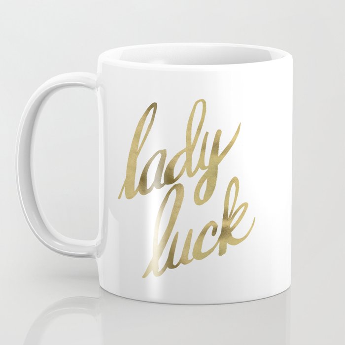 Lady Luck - Gold Ink Coffee Mug Gallery Image 3
