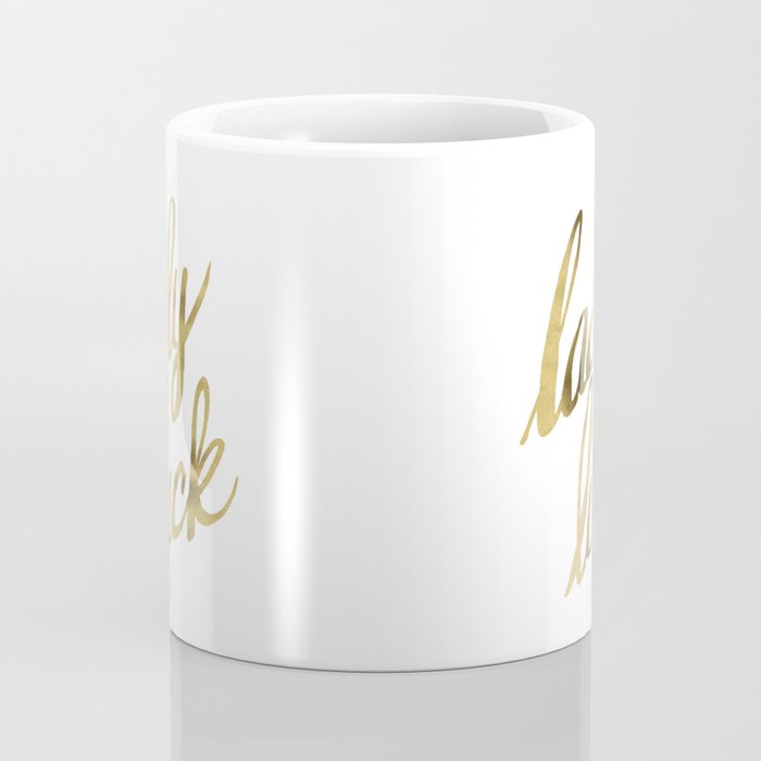 Lady Luck - Gold Ink Coffee Mug Gallery Image 4