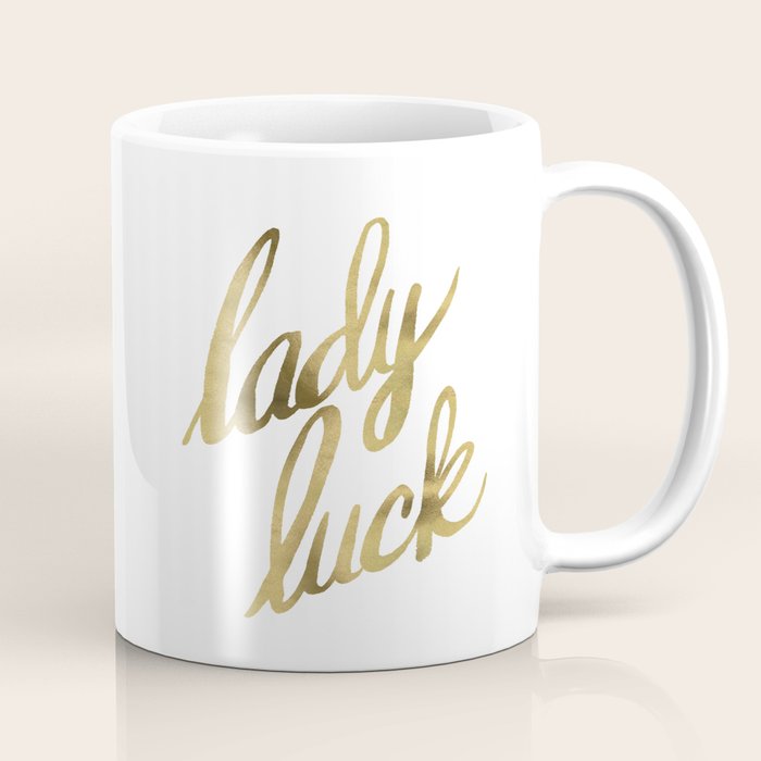 Lady Luck - Gold Ink Coffee Mug Gallery Image 1