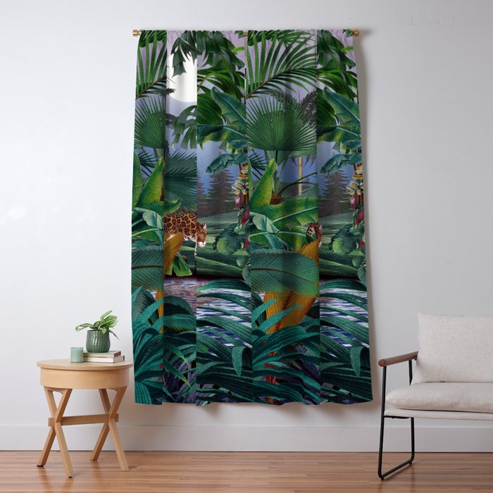Leopard Jungle Window Curtain Gallery Image 1